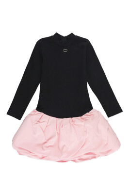 black-kids-dress-high-neck-long-sleeves