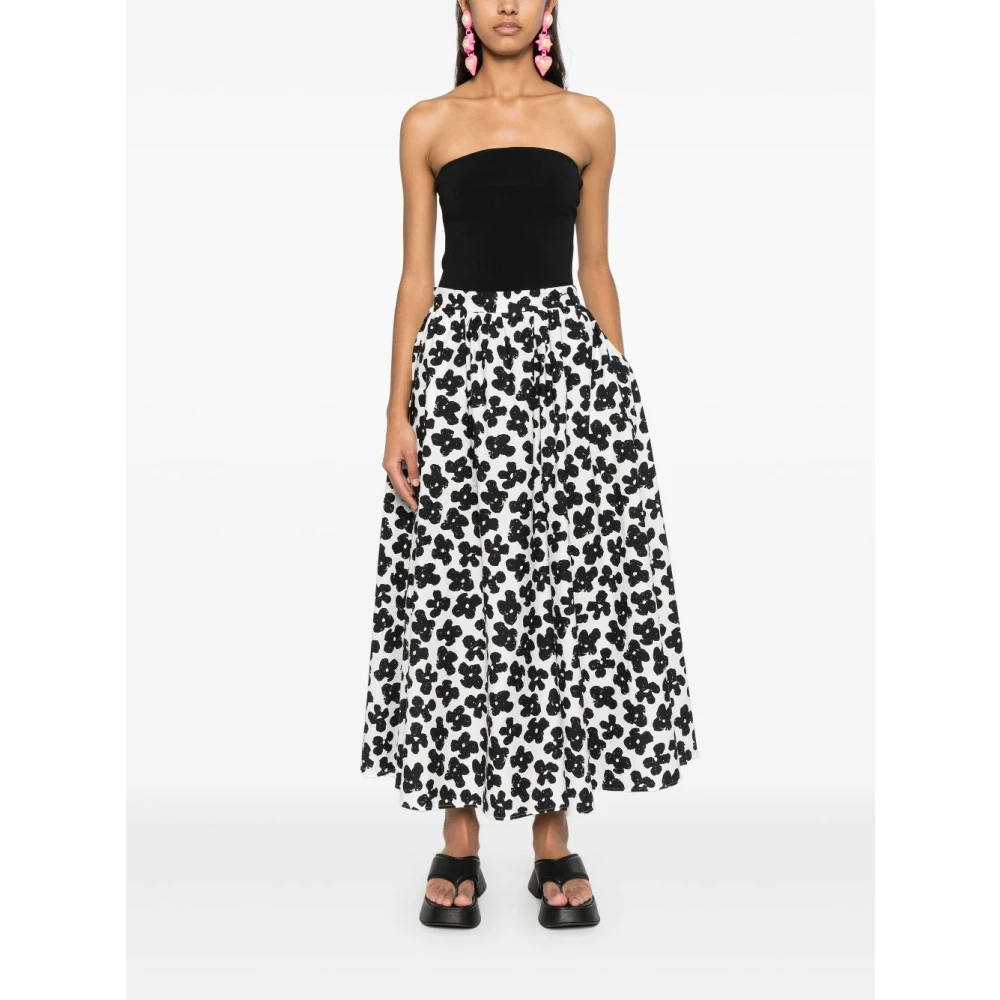 Msgm Zwarte Rok met Plooien Black Dames