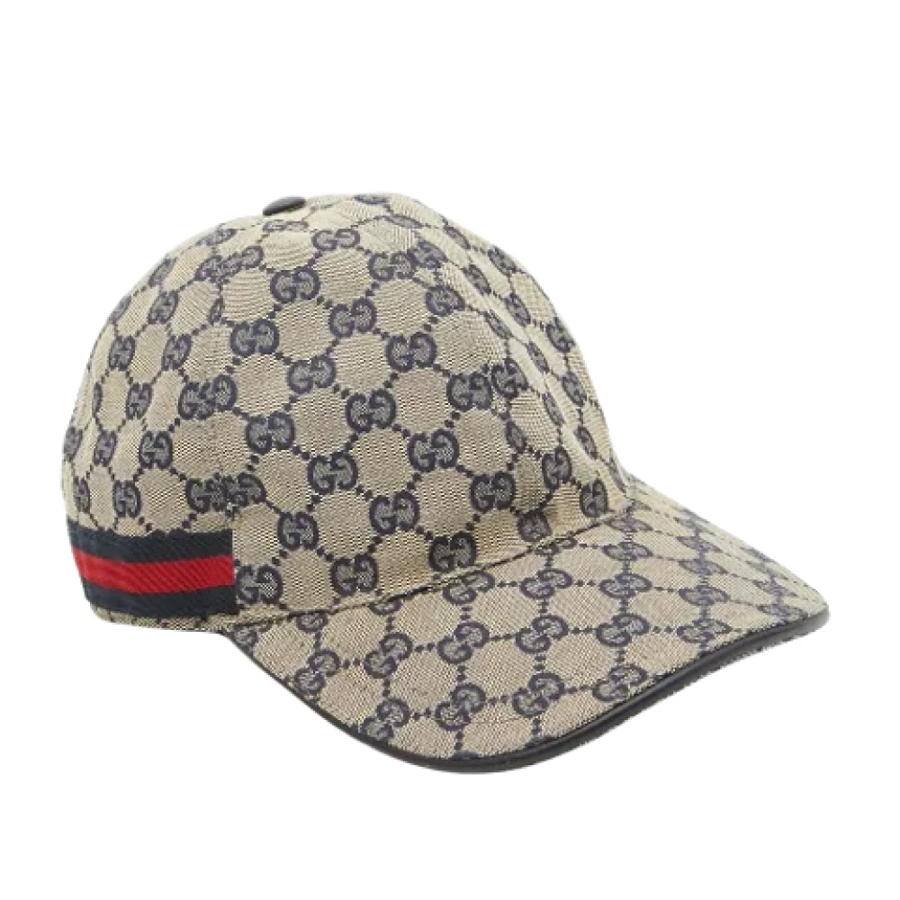 Gucci Vintage Pre-owned Canvas Hat Brown Heren