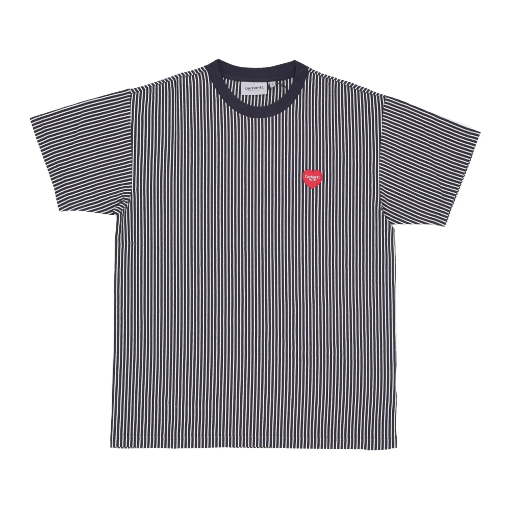 Carhartt WIP Gestreept Tee Heren T-shirt Zachte pasvorm Blue Heren