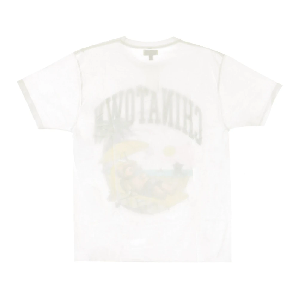 Market Witte Beer Strand T-Shirt White Heren