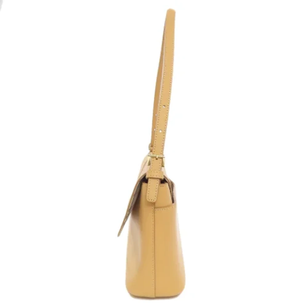 Burberry Vintage Pre-owned Leather shoulder-bags Beige Dames