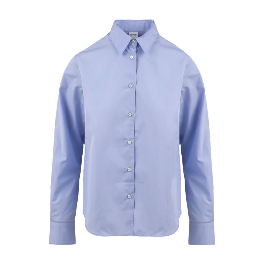 Aspesi Clear Blue Shirt Model 5422 Blue Dames