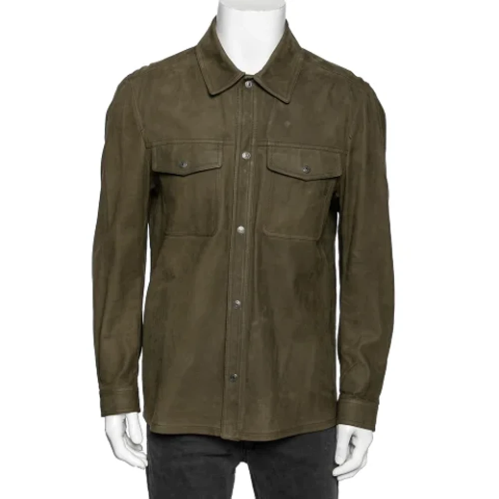 Tom Ford Pre-owned Leather outerwear Green Dames