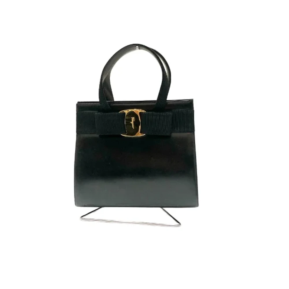 Salvatore Ferragamo Pre-owned Leather handbags Black Dames