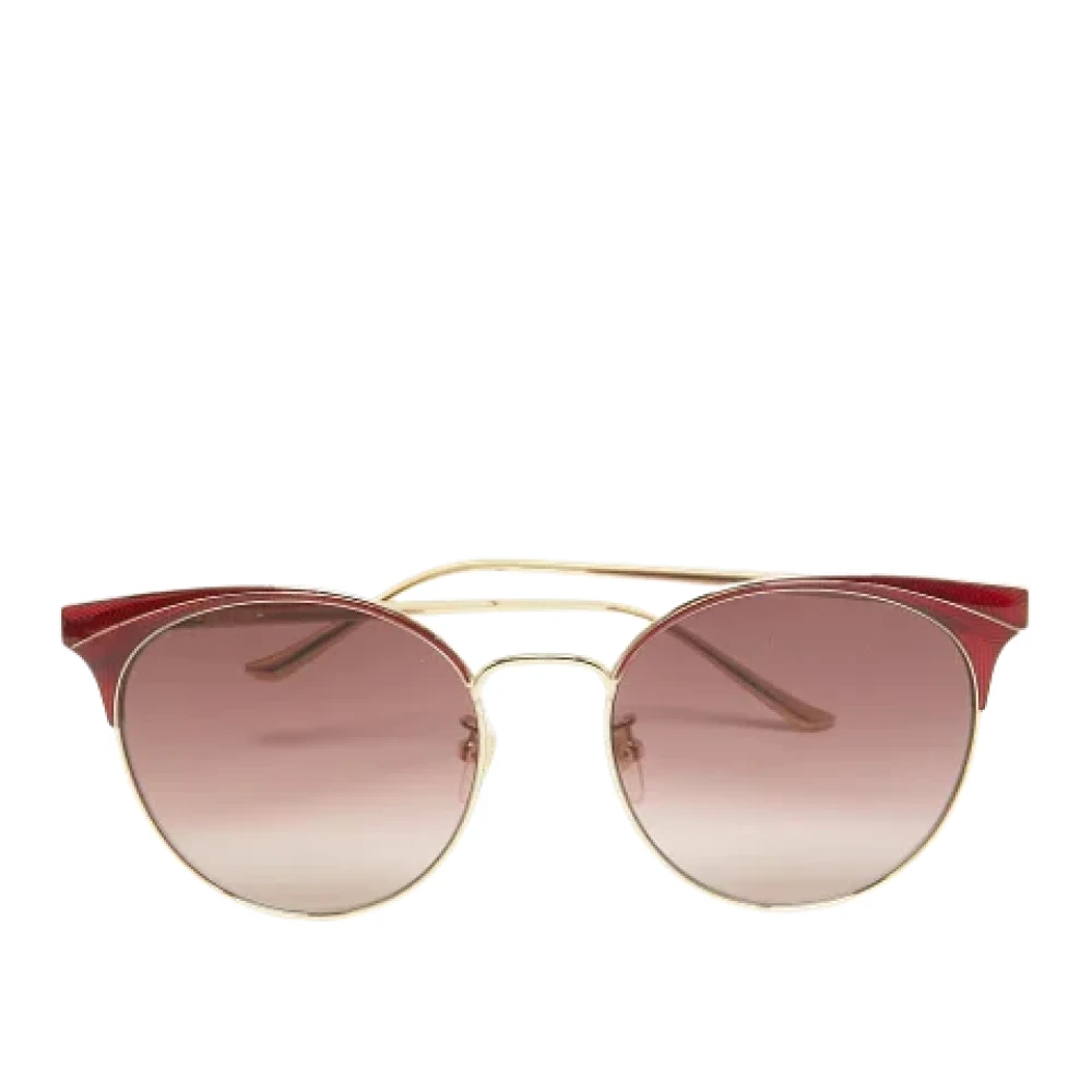 Gucci Vintage Pre-owned Metal sunglasses Red Dames