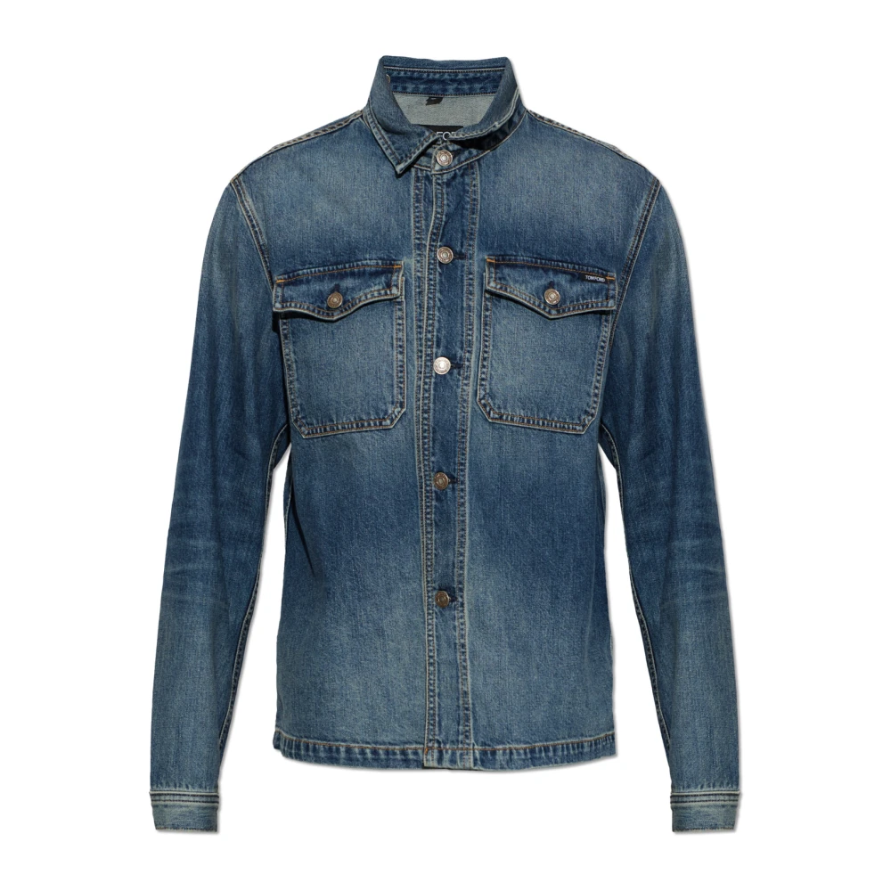 TOM FORD - Giacca in denim blu medio - Uomo - Taglia M - Immagine 3