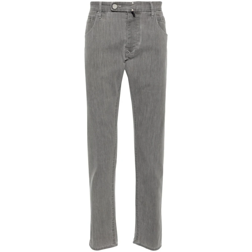 Incotex Slim-fit Special Denim Str Jeans Gray Heren