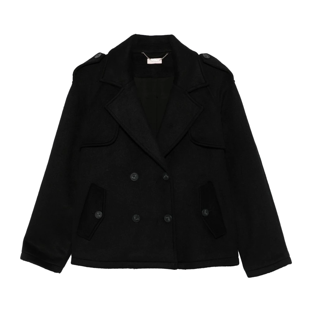 Liu Jo Korte Klassieke Trenchcoat Black Dames