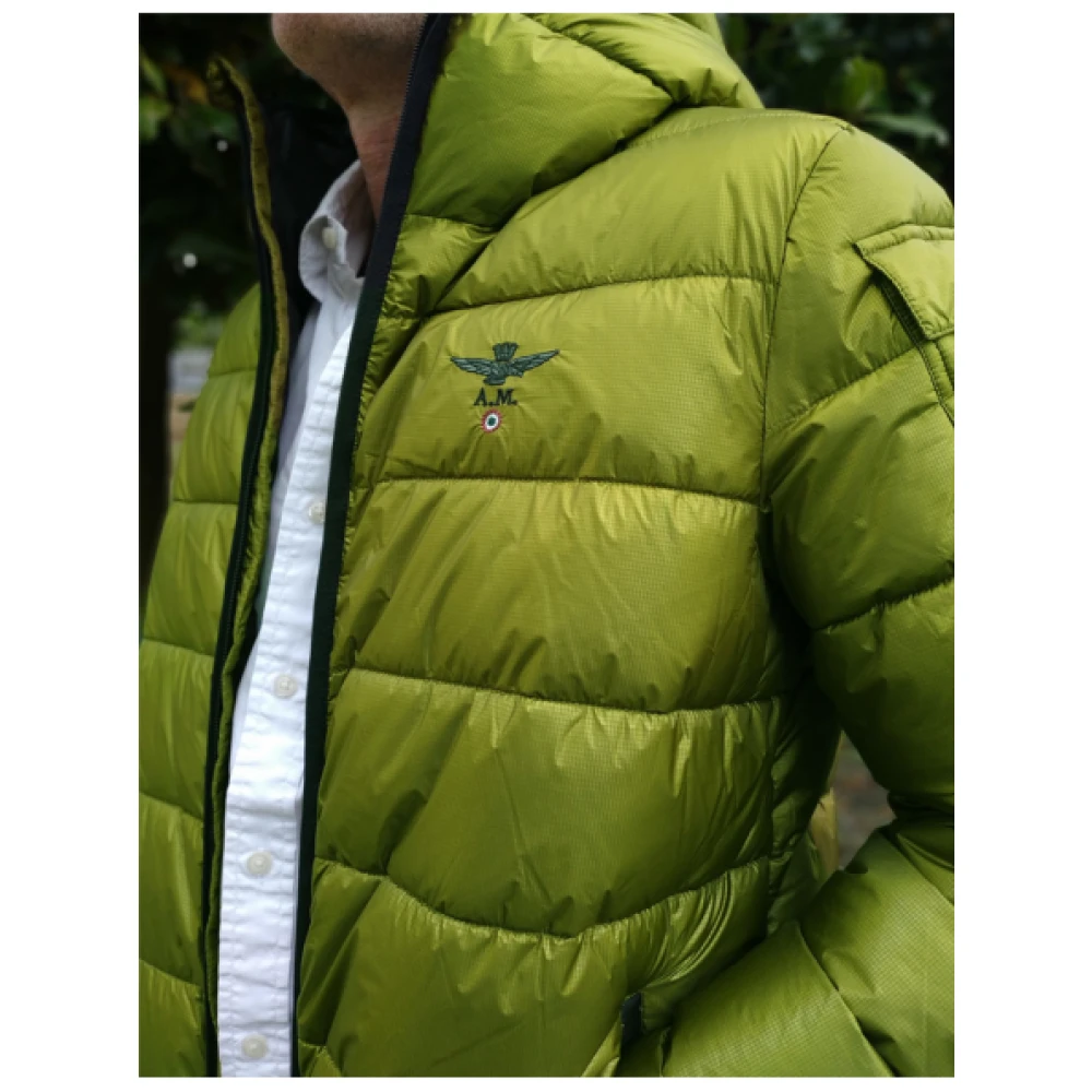 aeronautica militare Gewatteerde jas met capuchon Green Heren