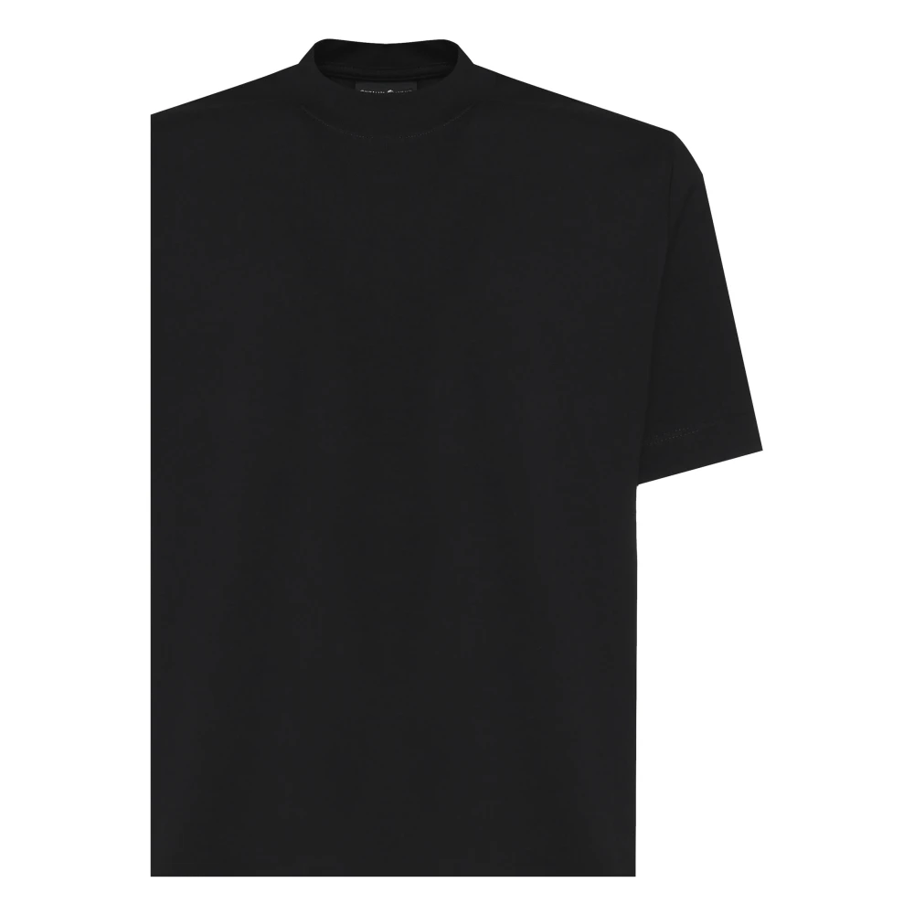 Giuliano Galiano Zwarte Katoenen T-shirt Ronde Kraag Black Heren