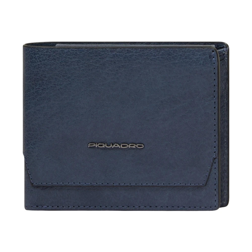 Piquadro Herr Blå Accessoarer One Size, Plånbok Med Myntfack