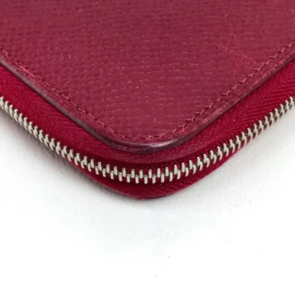 Hermès Vintage Pre-owned Leather wallets Red Dames