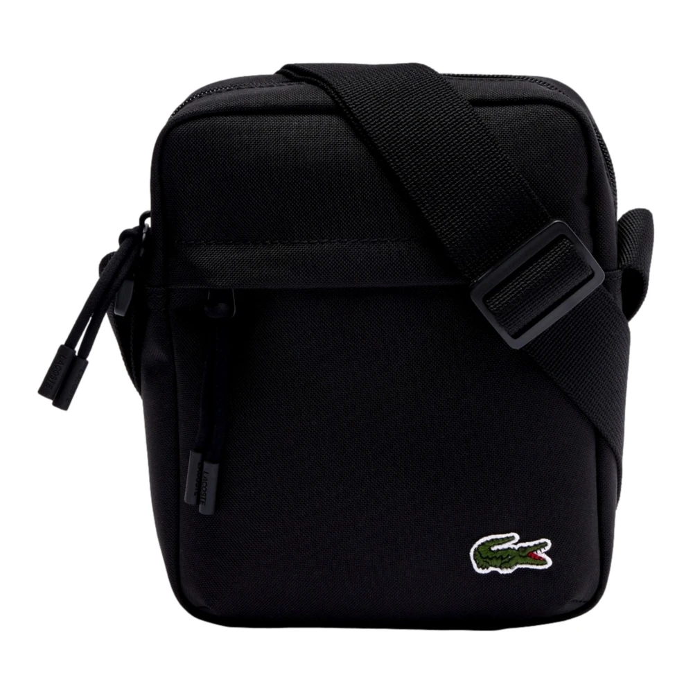 Lacoste Zwarte Neocroc Schoudertas Black Heren