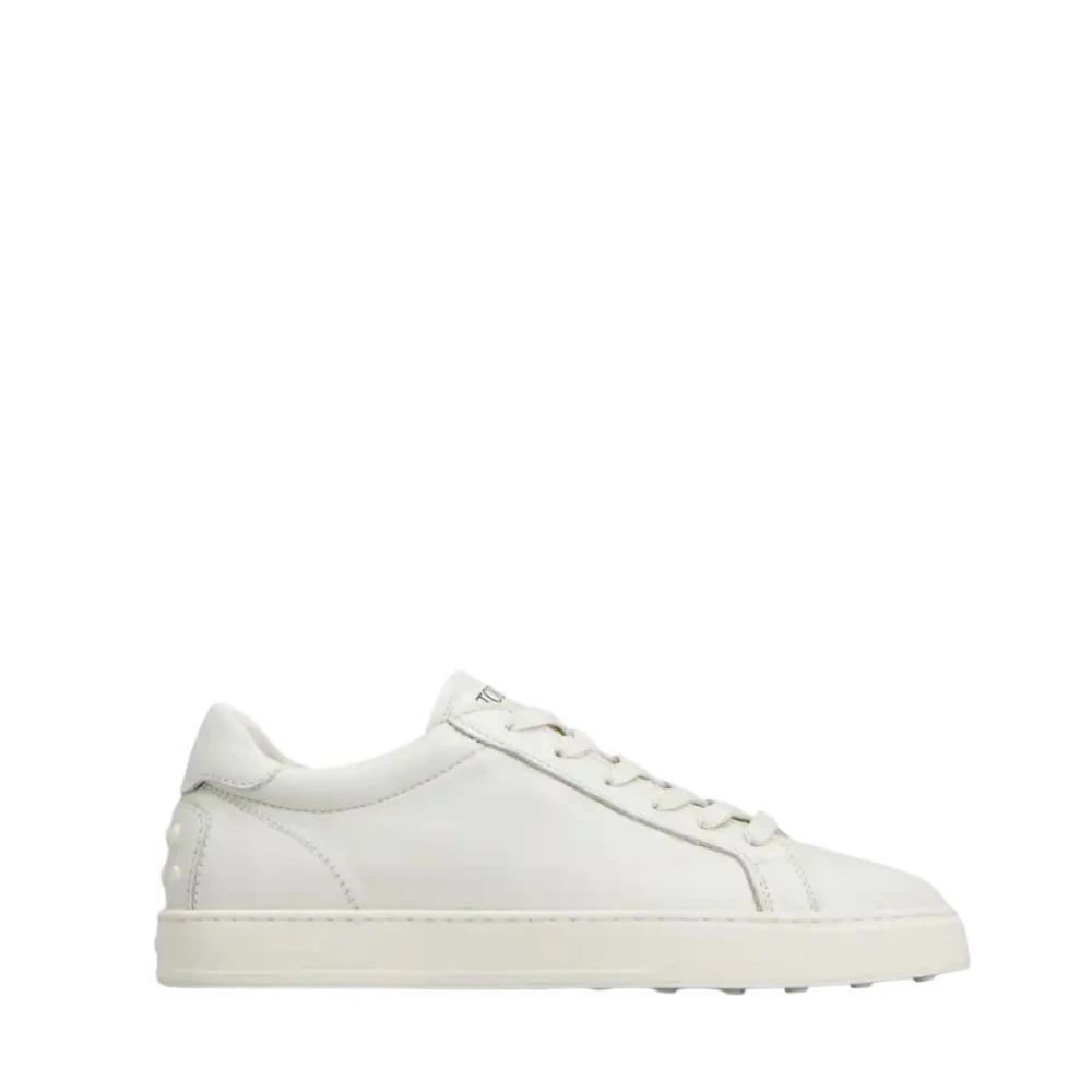 Tod's Men's White Sneakers, 6 Uk, Leather Trainers