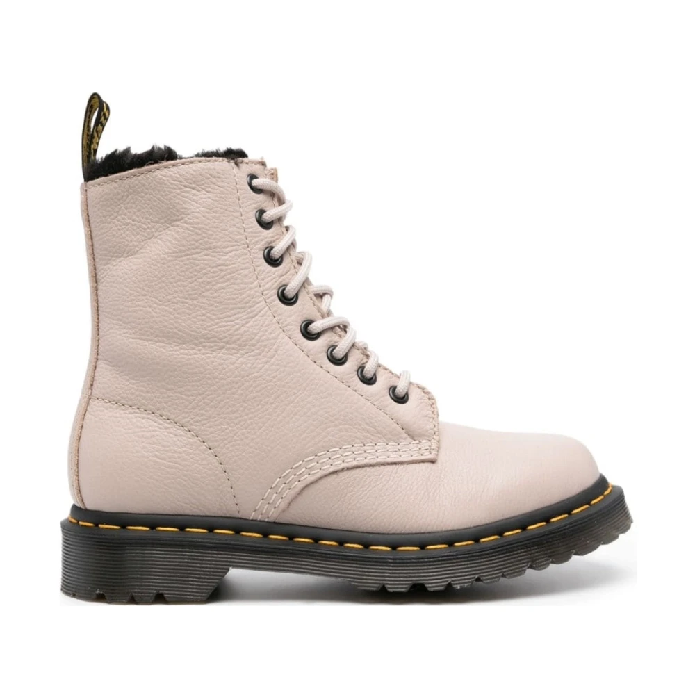 Dr. Martens Women's Beige Lace-Up Boots, 3 Uk, Serena Virginia Ankle Boots