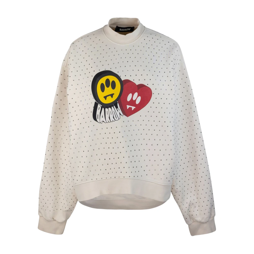 Barrow Vintage Beige Sweater met Strass Beige Dames