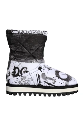 Logo Print Mid Calf Stövlar