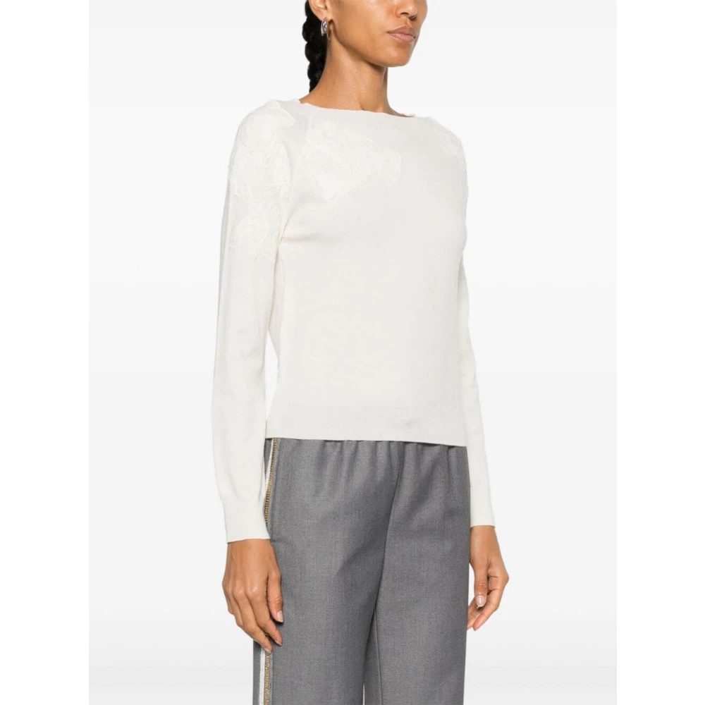 Ermanno Scervino Off White Gebreide Top White Dames