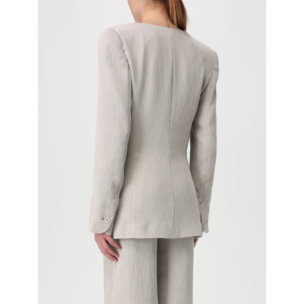 Emporio Armani Blazer Jas voor Stijlvolle Outfits Gray Dames