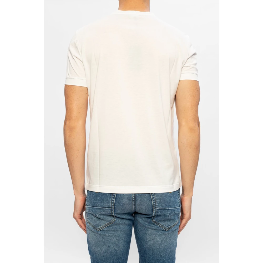Giorgio Armani Logo T-shirt White Heren