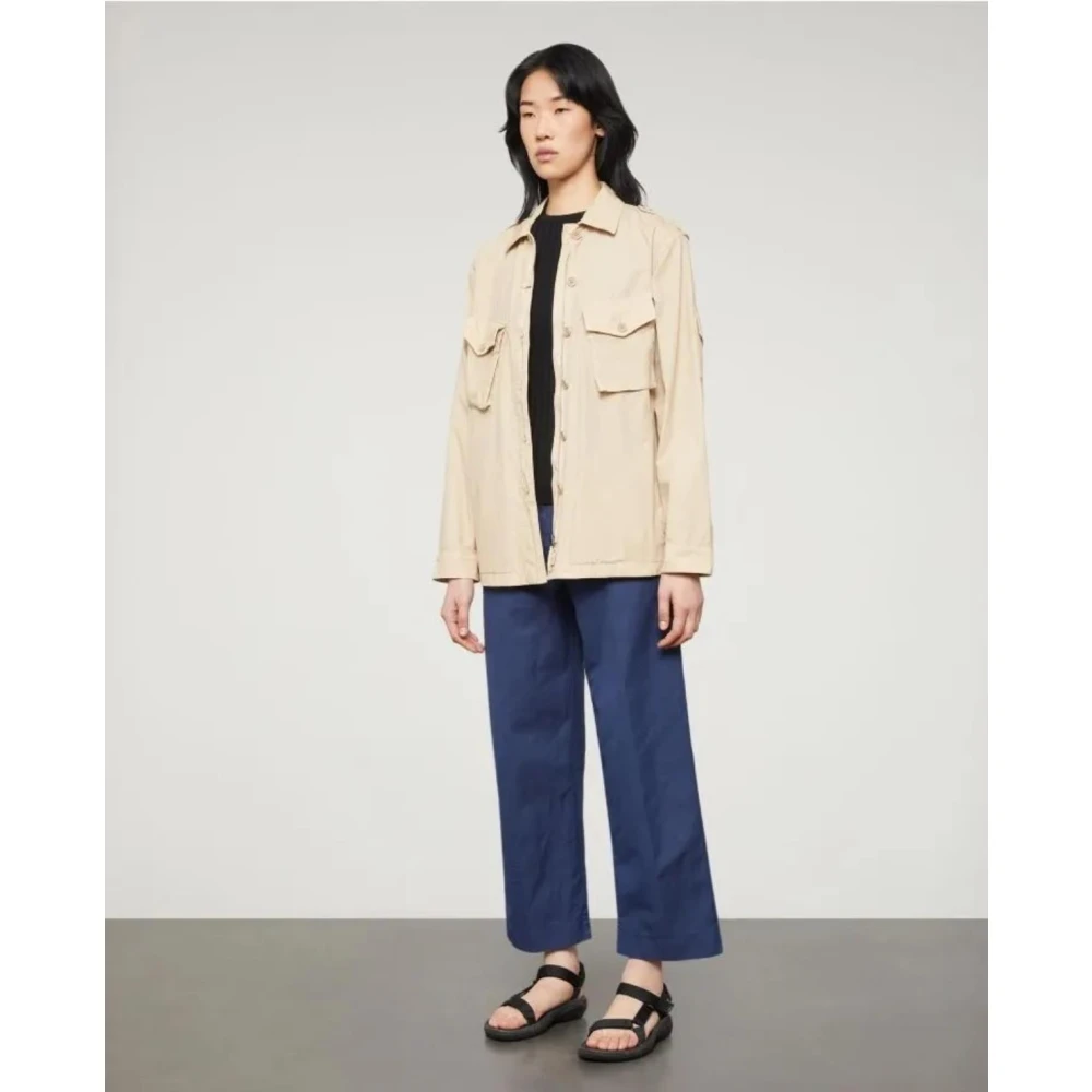Aspesi Casual Katoenen Broek Blue Dames