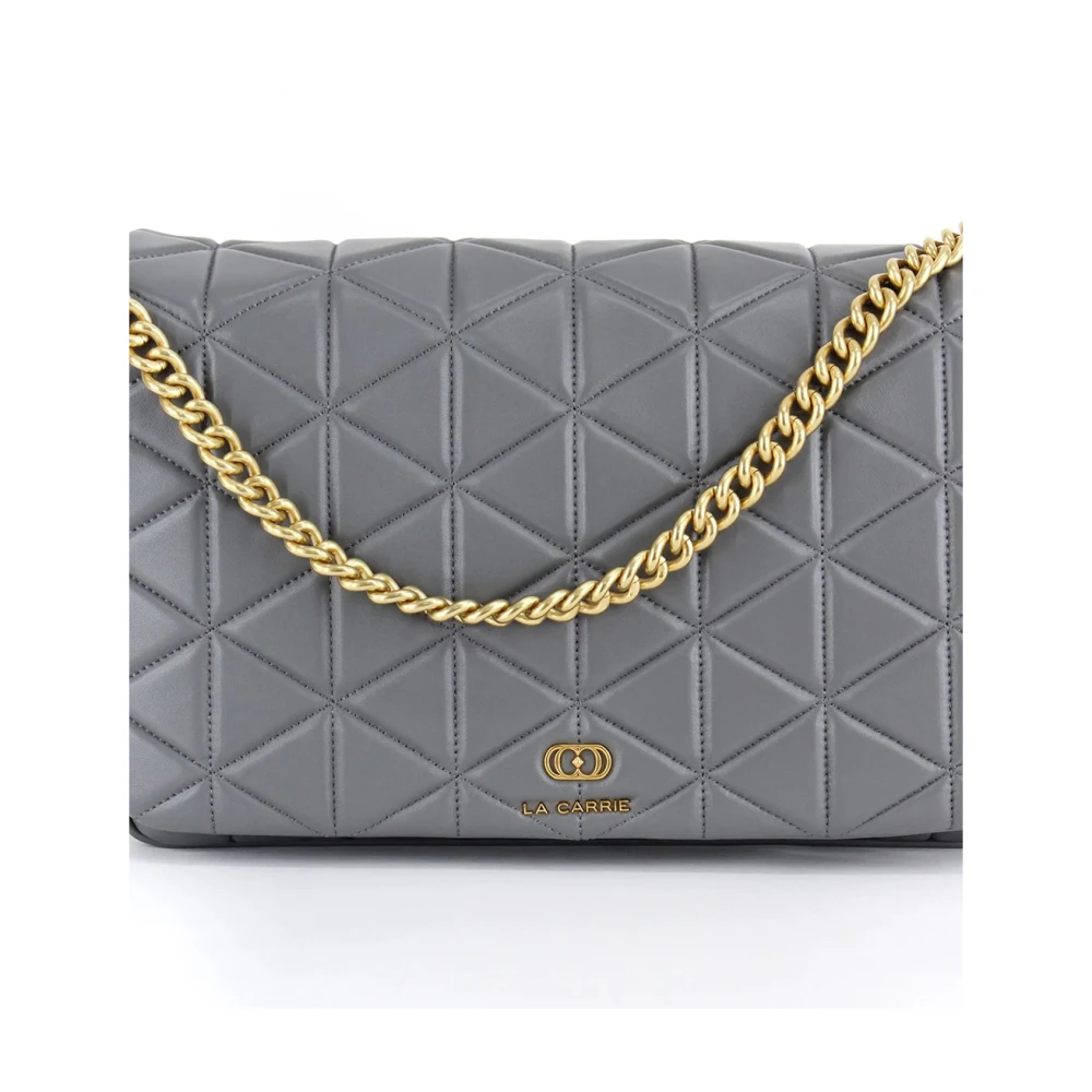 La Carrie Grijze Schoudertas met Kettinghengsel Gray Dames