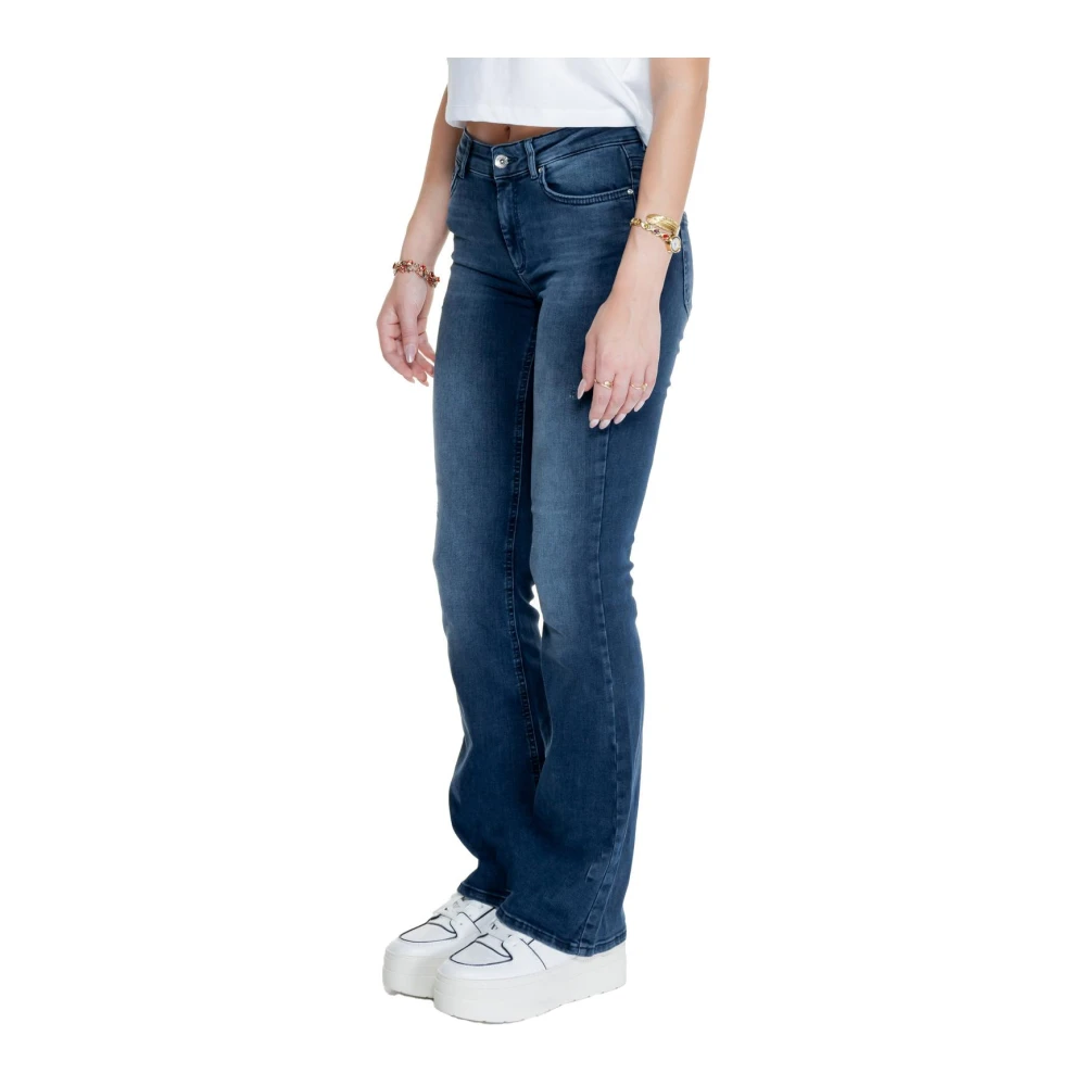 Only Blauwe Bootcut Jeans met Zakken Blue Dames