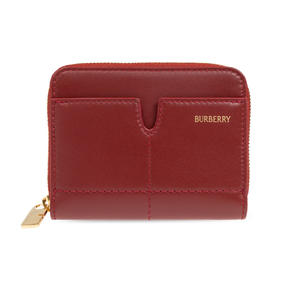 Burberry Leren portemonnee Red Dames
