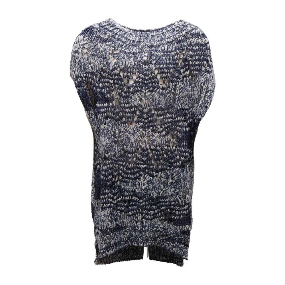 Dondup Blue Kids Knitwear, Female, 8 Y, Maxi Maglia Sleeveless Jumper