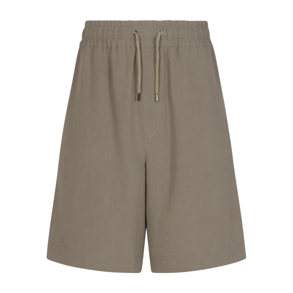 Giorgio Armani Men's Beige Linen Bermuda Shorts - Casual Shorts - Xl - Shorts