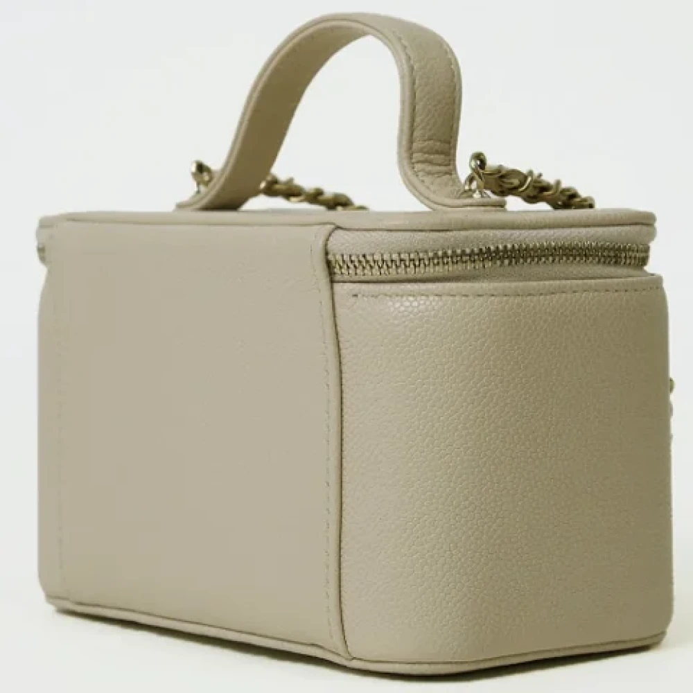 Chanel Vintage Pre-owned Leather chanel-bags Beige Dames