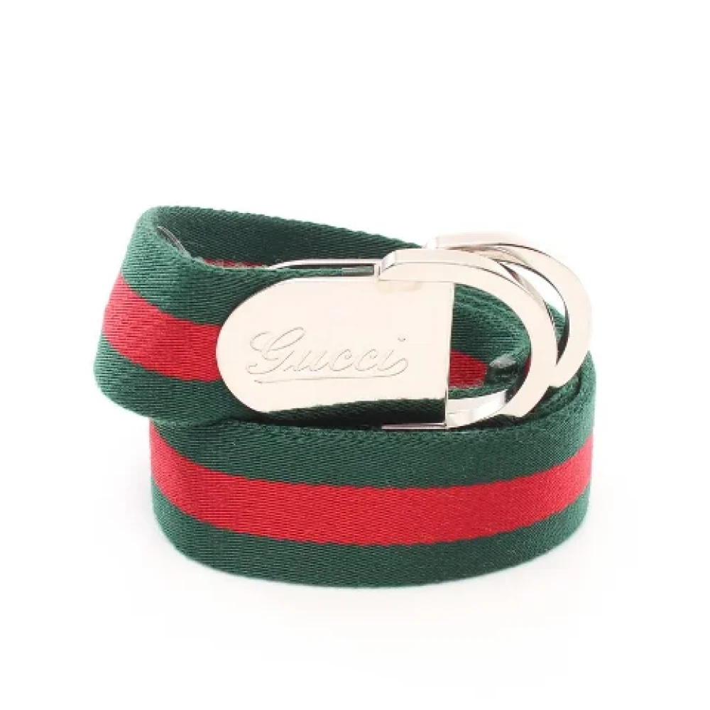 Gucci Vintage Pre-owned Rode Stoffen Riem Red Dames