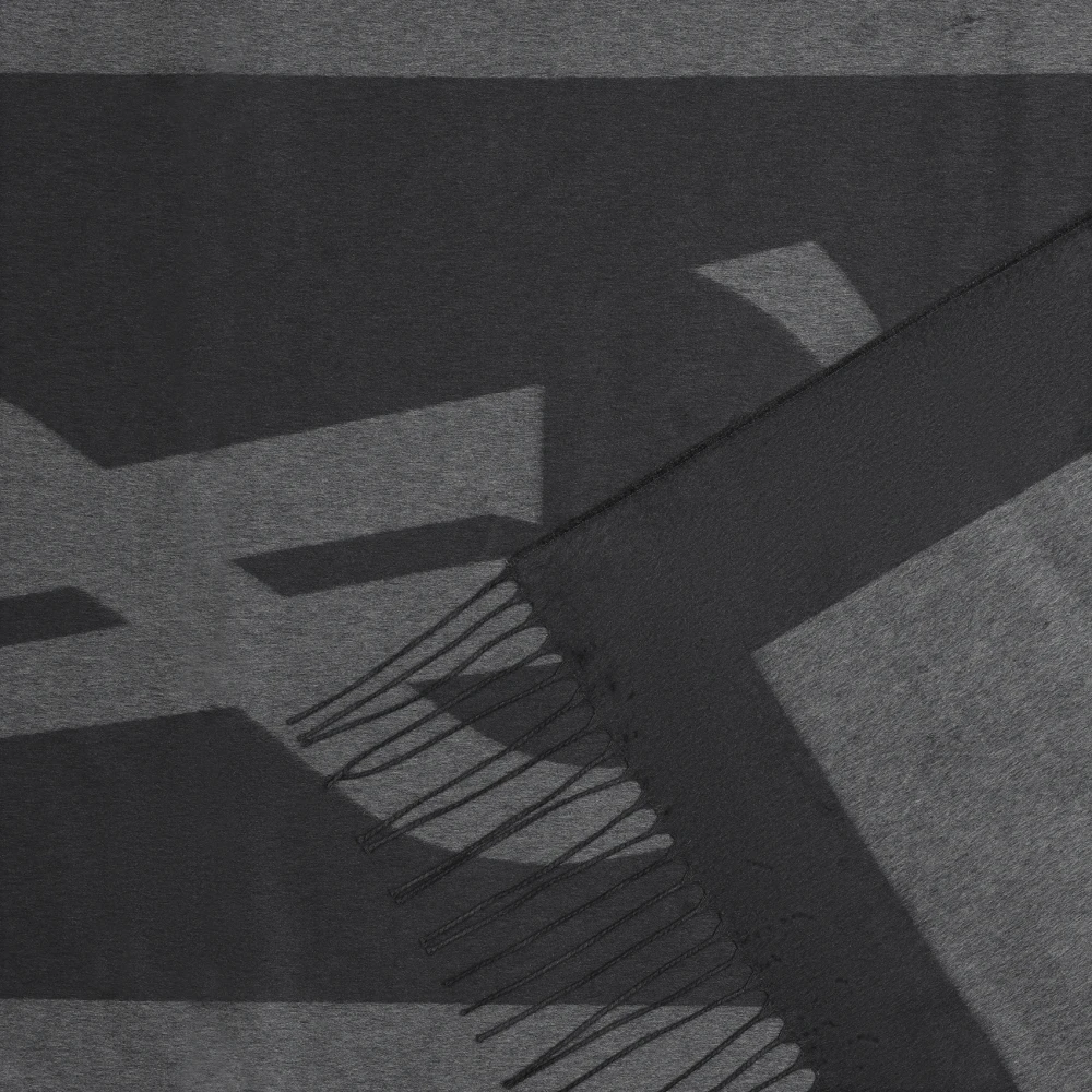 Saint Laurent Donkergrijze Grafiet Sjaal Gray Heren