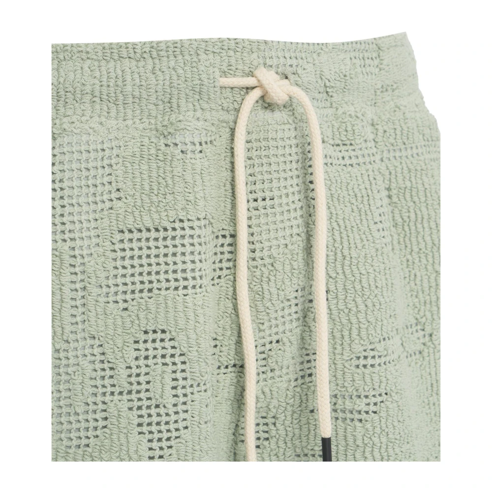 OAS Groene Gehaakte Shorts voor Mannen Green Heren