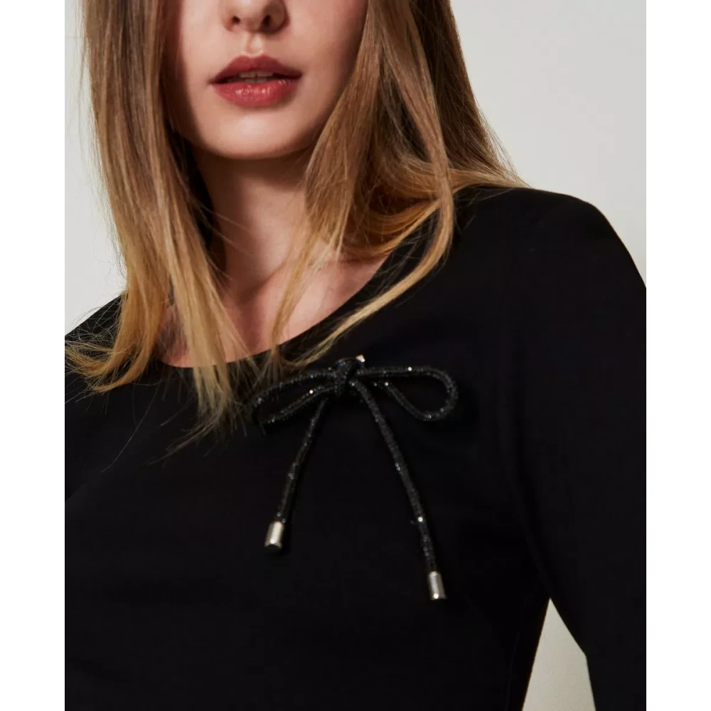 Twinset Zwarte Jurk Actitude Collectie Milano Black Dames