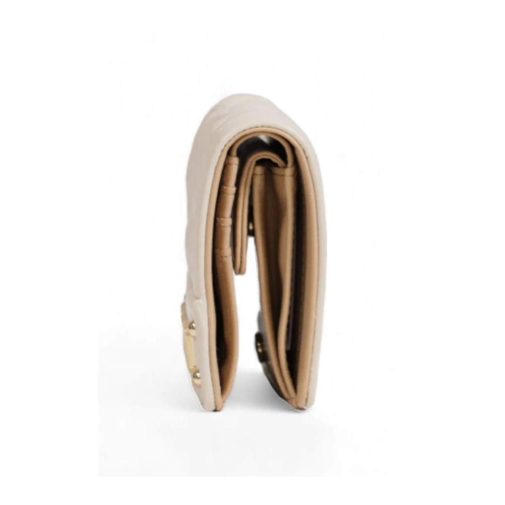 Love Moschino Faux Leather Kleine Portemonnee Collectie Beige Dames