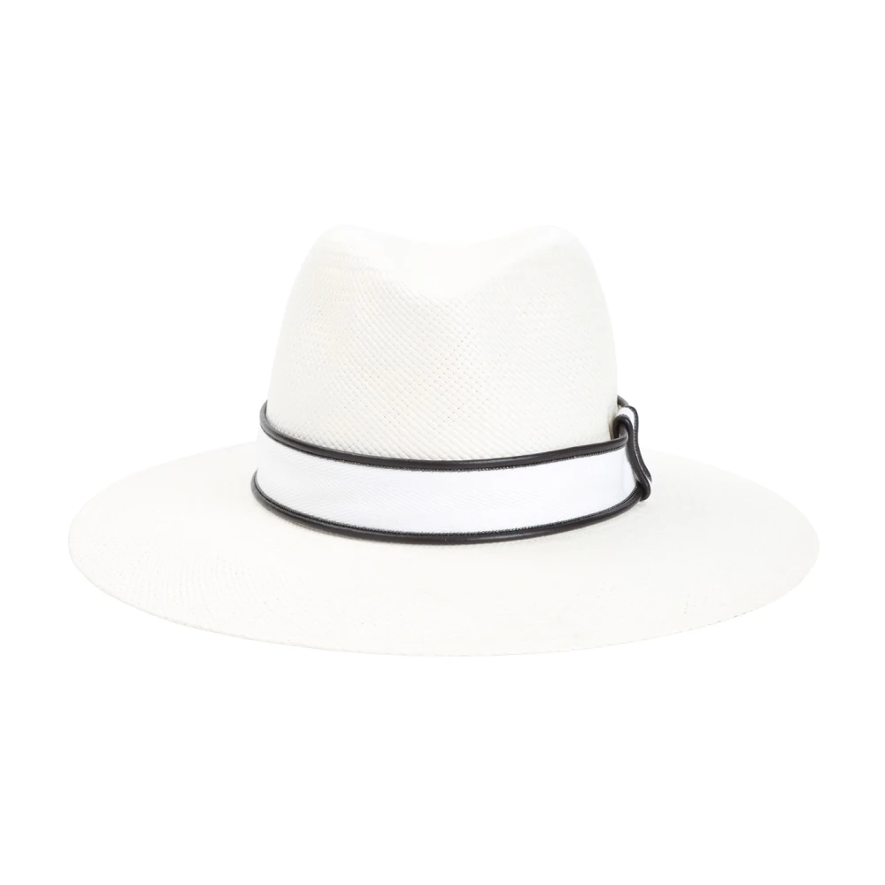 BRUNELLO CUCINELLI Witte Hoed met Stijl C159 White Dames