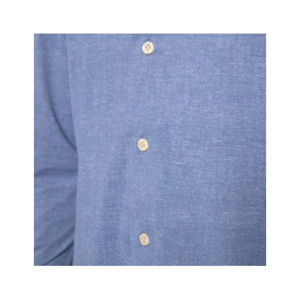 Orian Blauwe Vloeibare Overhemd Blue Heren
