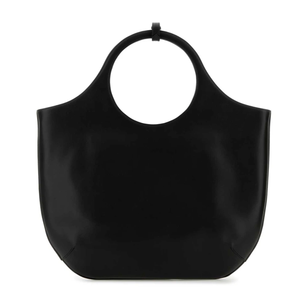Courrèges Stijlvolle Zwarte Leren Handtas Black Dames