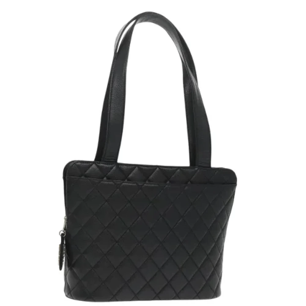 Chanel Vintage Pre-owned Leather handbags Black Dames