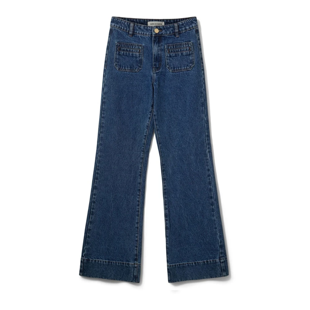 Sofie Schnoor Women's Blue Denim Wide Leg Jeans - Wide Jeans - 2XS - Jeans