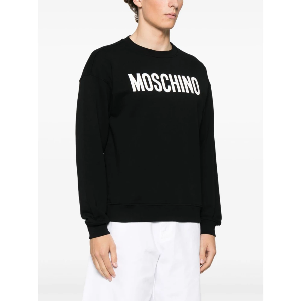 Moschino Zwarte Katoenen Hoodie Regular Fit Black Heren