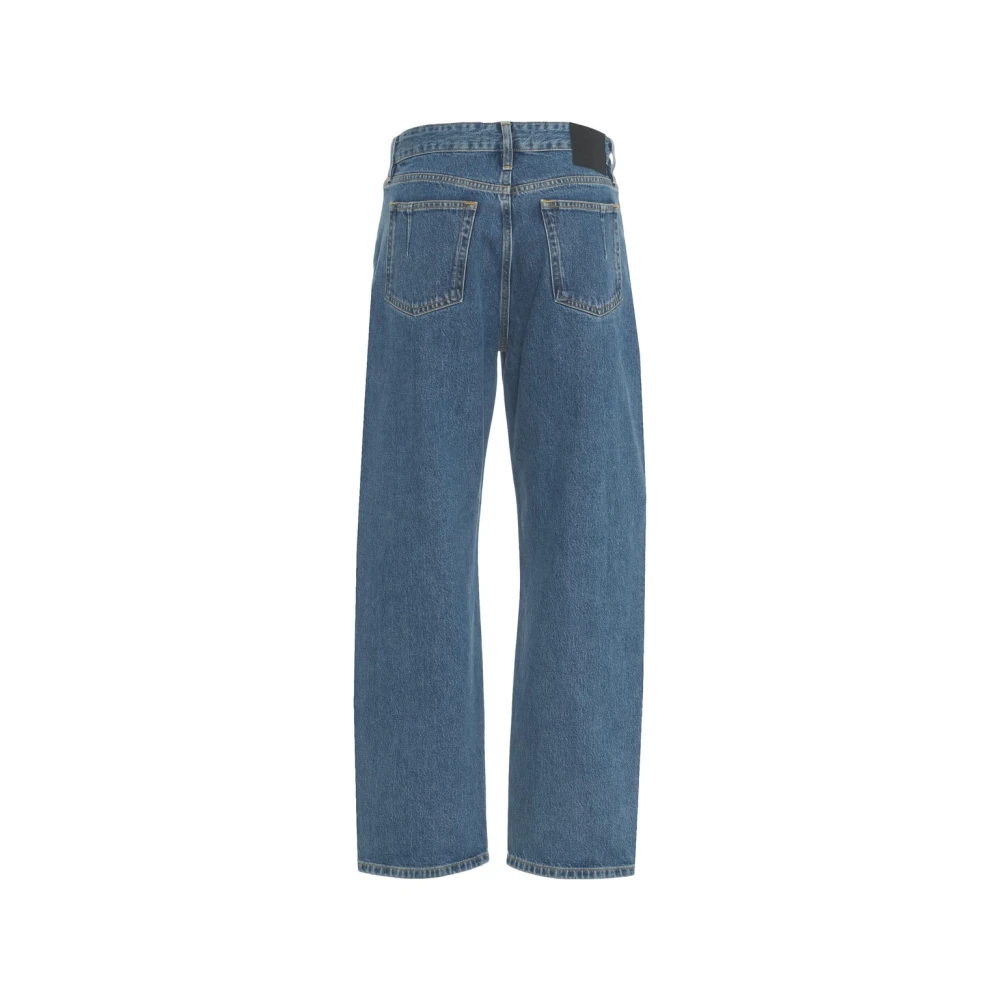 Won Hundred Blauwe Straight Fit Jeans met Logo Patch Blue Dames