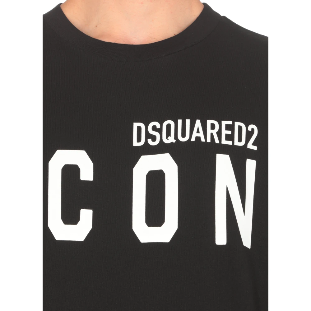 Dsquared2 Zwart T-shirt met logoprint Black Heren