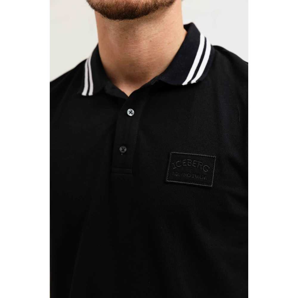 Iceberg Zwart Heren Polo Shirt Lente Zomer Collectie Black Heren