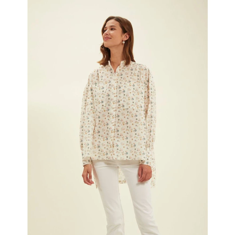 Ines De La Fressange Paris Bloemenshirt voor de zomer Beige Dames