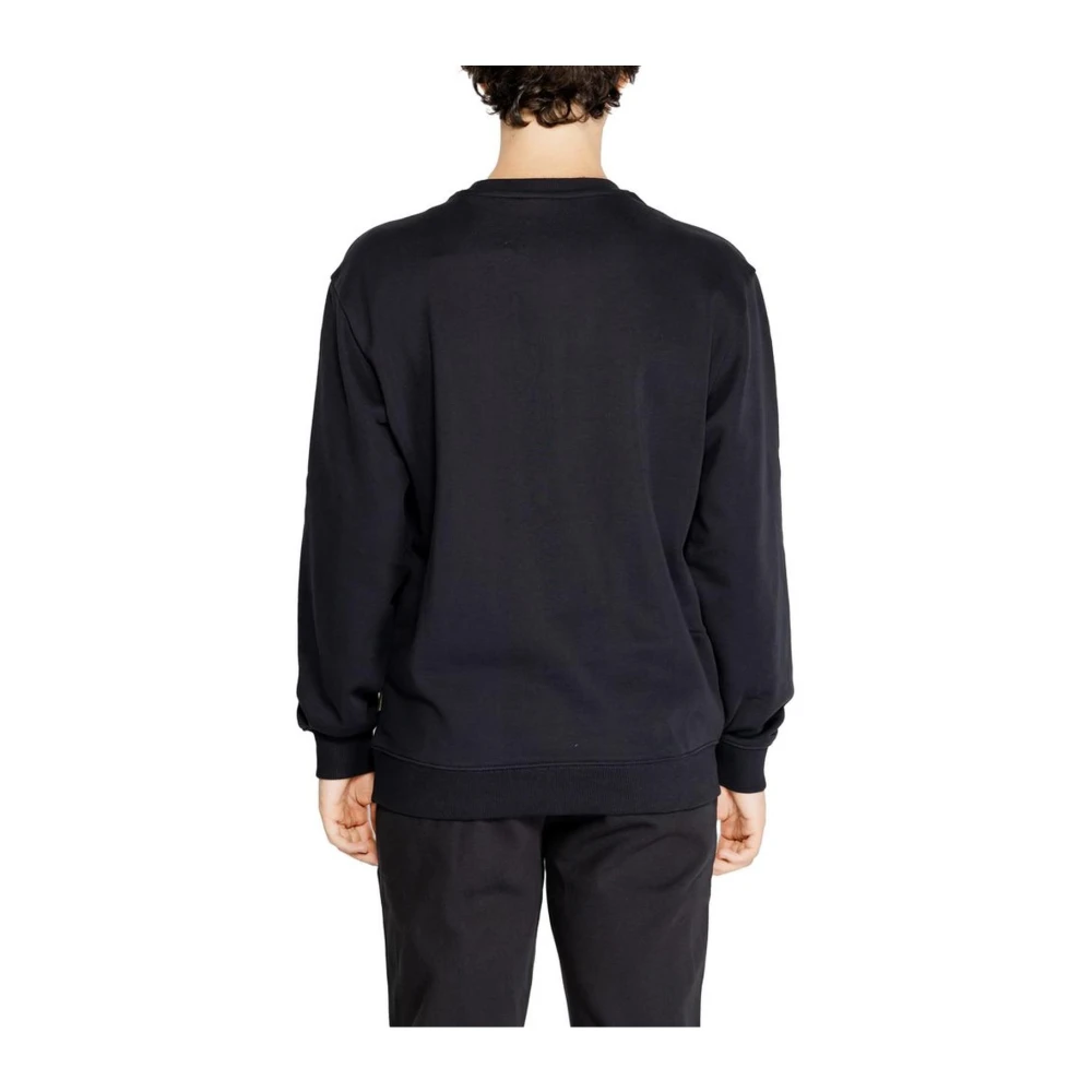 Napapijri Zwarte Katoenmix Sweater Mannen Herfst Winter Black Heren