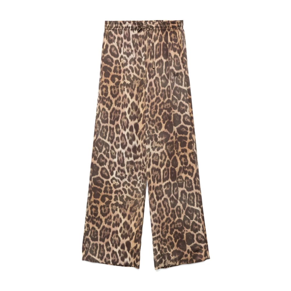 Stella Mccartney Bruine Elastische Trekkoordbroek met Logo Brown Dames