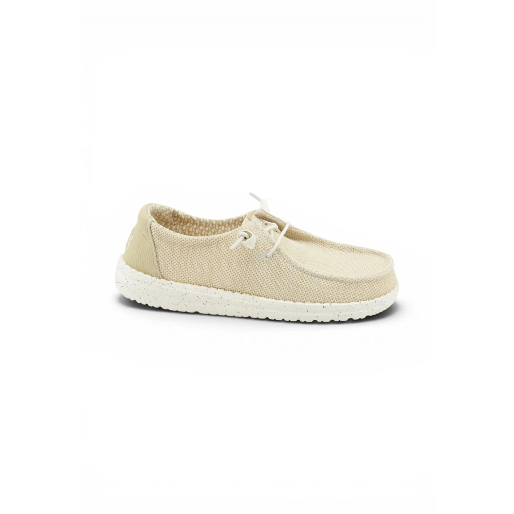 Hey Dude Beige Laced Shoes, Female, 6 Uk, Wendy Stretch Sox